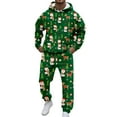 thumbnail image 2 of Men's Christmas Tracksuits 2 Piece Set Funny Xmas Graphic Casual Hoodie Sweatshirt And Joggers Sweatpants Sets Fall Fashion Sport Suit Sets Winter Clothes Outfits, 2 of 5