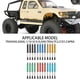 thumbnail image 4 of Bewildely Amortiguador trasero delantero liso de aleación de aluminio para 1/10 Axial SCX10 D90 TRX4 TF2 CC01 Capra RC pieza de coche Kits de construcción modelo Negro, 4 of 6