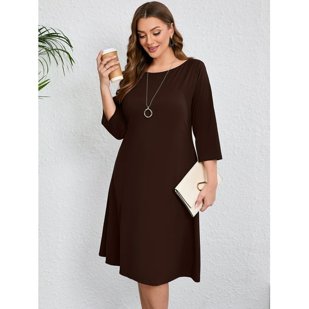 dark brown work dress NUDE LUCY Harlow Cupro Slip Maxi Dress Terracotta main image 1