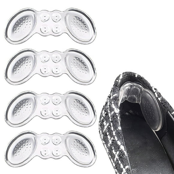 Heel Cushion Pads Clear 2 Pairs Self-Adhesive Heel Stickers Gel Heel Grips