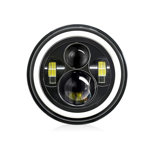 1 Uds. Faro LED para motocicleta y coche de 7 pulgadas con DRL/señal de giro/haz bajo/haz Aumotop Faros de automóviles