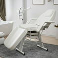 thumbnail image 6 of ALFRESCO Facial Bed in White with 2 Adjustable Storage Baskets, Perfect for Use as a Tattoo Chair for Clients, 6 of 6