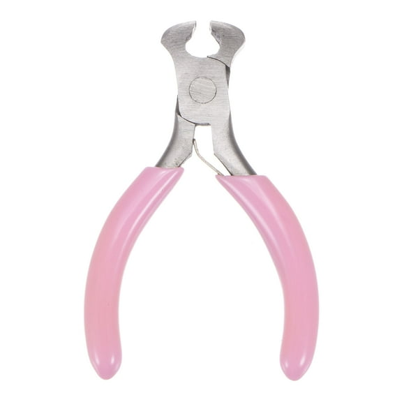 Uxcell Mini End Cutting Pliers 3" Precision End Nippers with Pink Handle for DIY Crafts Jewelry Making