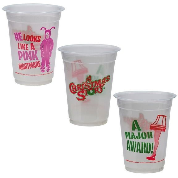 4 1/2" 16 oz. Bulk 50 Count A Christmas Story Disposable Plastic Cups