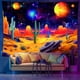 thumbnail image 2 of Tapiz de microtela Fluorescente Cosmic Space 150x150 cm, 2 of 2