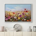 thumbnail image 5 of PixonSign Framed Canvas Print Wall Art Fine Art Still Life Wildflower Field Nature Wilderness Illustrations Modern Art Botanical Floral Farmhouse/Country Relax/Calm/Cozy for Bedroom - 24"x36" White, 5 of 5