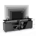 thumbnail image 3 of Entertainment Center Gaming TV Stand for PS5 with Power Outlet,for TVs 75 inch and Below,LED Entertainment Center,Suitable for Living Room,Bedroom,Media Console, 3 of 7