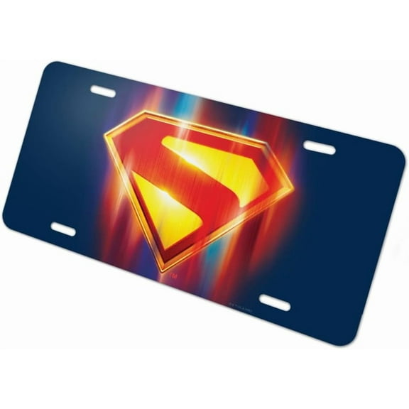 Graphics & More Superman 2025 Glowing Shield Novelty Metal Vanity Tag License Plate