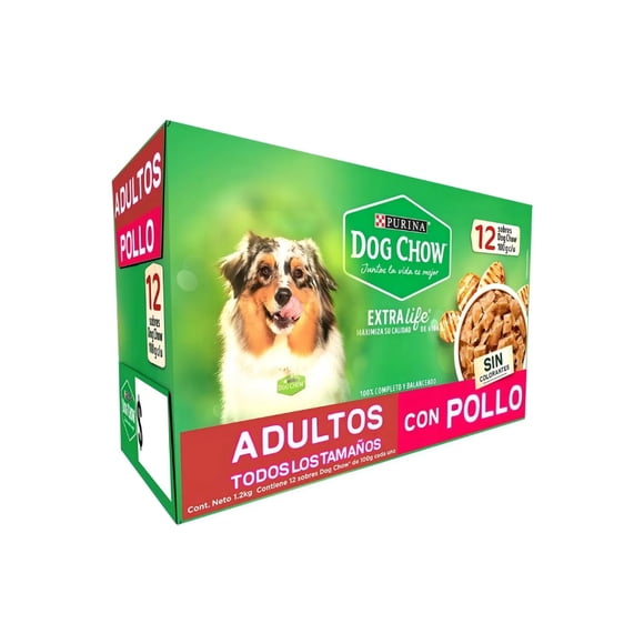 Pouch Dog Chow Adulto Pollo 85 g (12 Pzas)