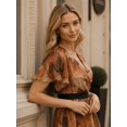 thumbnail image 3 of Tbfashion Plus Size Women V Neck Maxi Dress Short Sleeve Flowy Hem Dresses L-5XL, 3 of 3