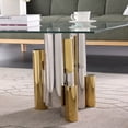 thumbnail image 2 of Hypeshops Rectangular Accent Glass Coffee Table with Clear Tempered Glass, 2 of 4