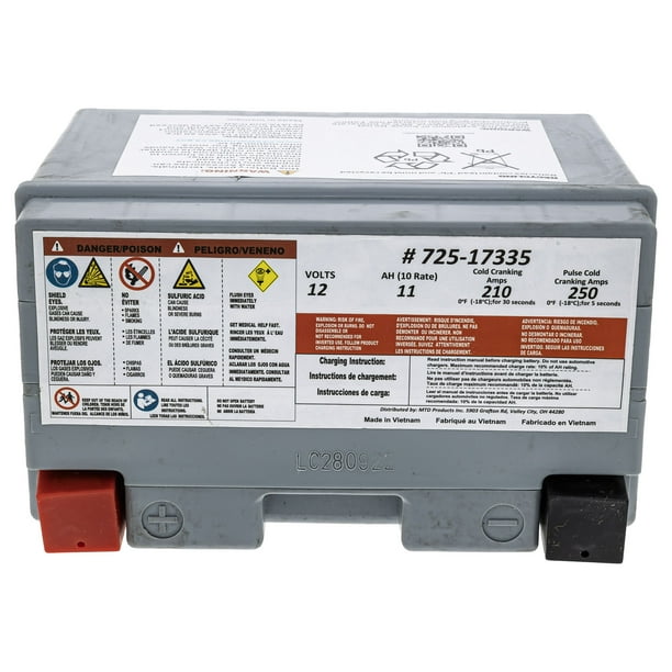 CUB CADET Battery 210cca 11AHR for Ultima ZT1 ZT2 ZTS1 ZTS2 ZTX4