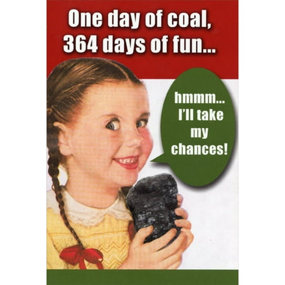 Nobleworks One Day Of Coal Humorous / Funny Christmas Card (1 card/1 envelope)