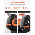 thumbnail image 3 of 8" Bench Grinder with 550W Motor,3450 RPM High-Speed Grinding,Includes 36/60-Grit Wheel&Adjustable Eye Shield for Sharpening and Polishing, 3 of 6