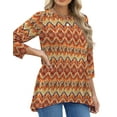 thumbnail image 3 of Fantaslook Plus Size Women Tunic Tops 3/4 Sleeve Dressy Casual Blouses Loose Flowy Floral Shirts, 3 of 8