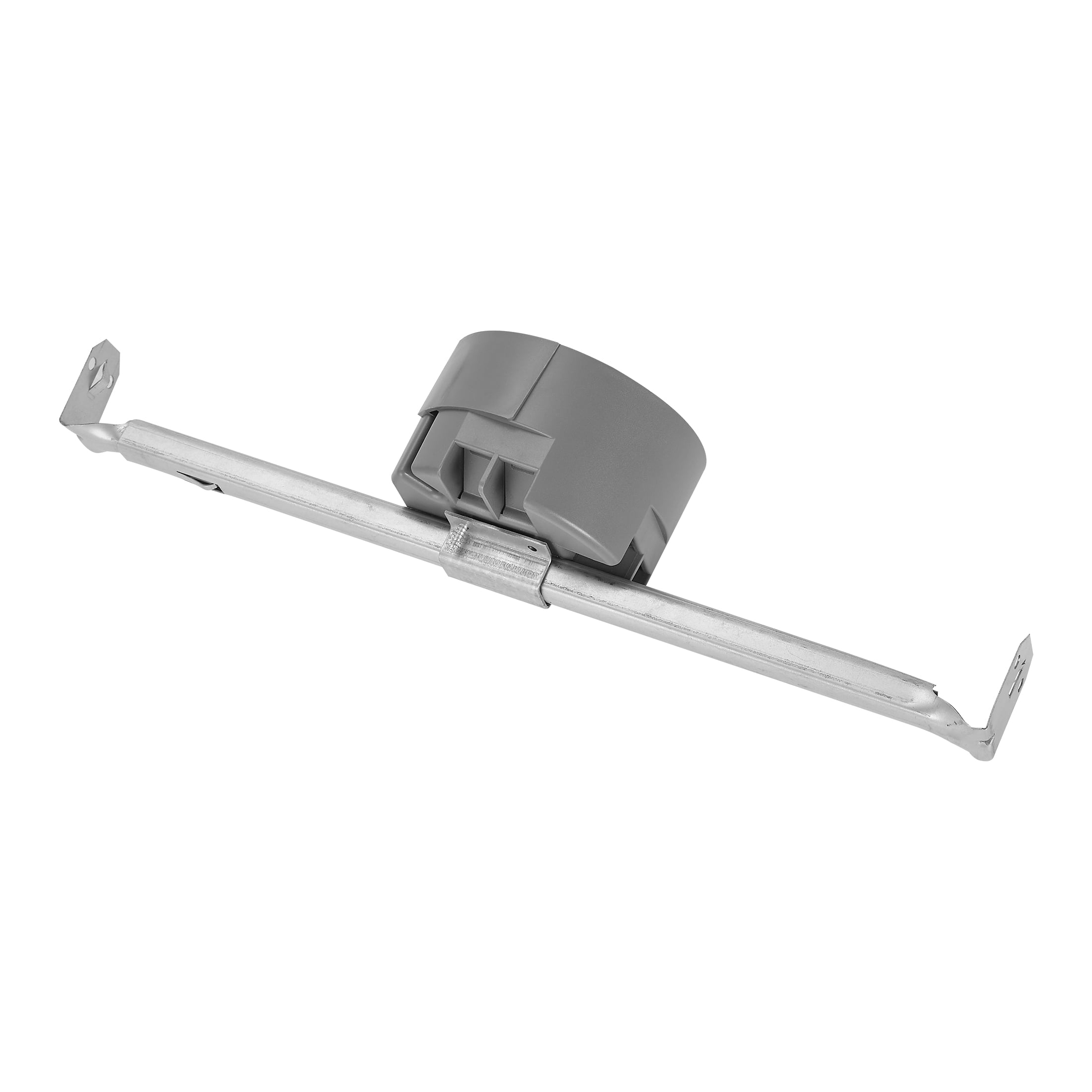 Maxxima 1-Gang 4 in. Round Junction Box, 20 Cu. in, New Work Electrical Ceiling Box with Adjustable Hanger Bar, Fire Rated (10 Pack)