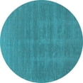thumbnail image 1 of Ahgly Company Indoor Round Solid Light Blue Modern Area Rugs, 8' Round, 1 of 4