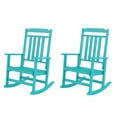 thumbnail image 2 of FODINGHILL Outdoor Rocking Chair Set of 2,HDPE All Weather Patio Rocking Chair for Porch Garden Deck,Aqua, 2 of 11