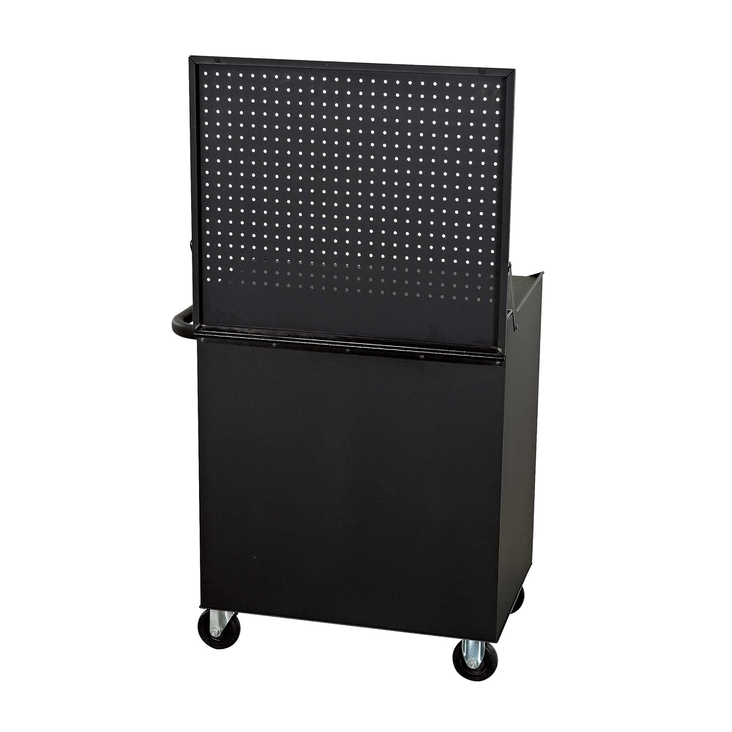 27 in. 4-Drawer Mobile Workstation with Flip-up Pegboard