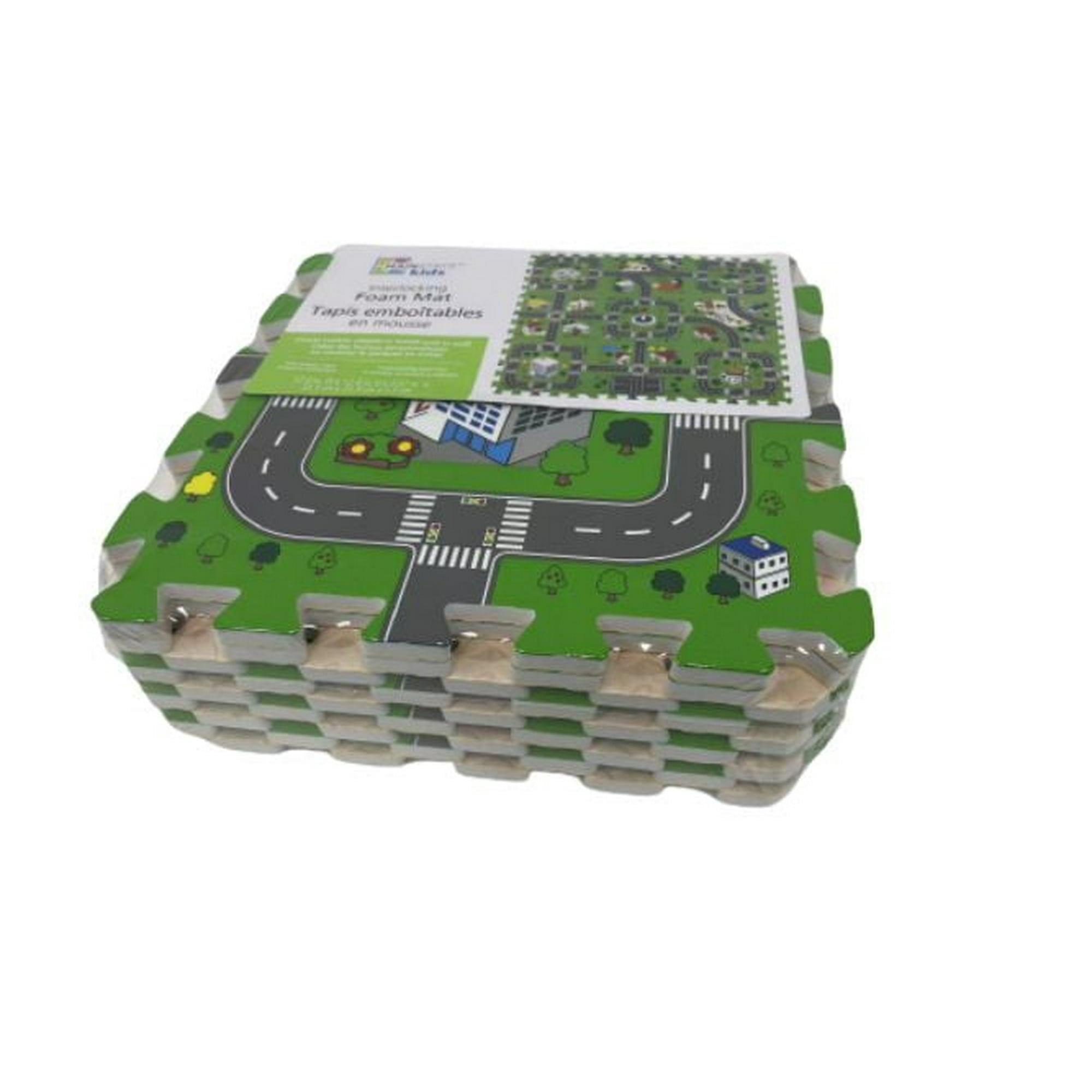 Mainstays Kids Interlocking Foam Mat, 9 interlocking foam tiles