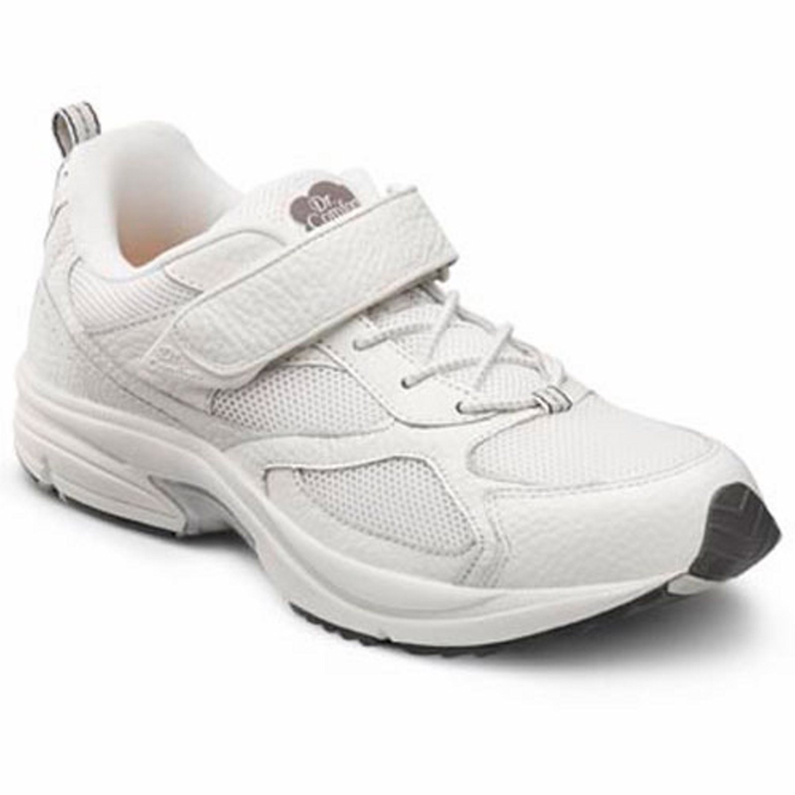 Dr. Comfort Endurance Men's Athletic Shoe: 6 Wide (E/2E) White Elastic Lace w/Strap - image 1 of 4