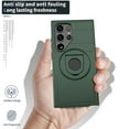 thumbnail image 4 of ELEHOLD for Samsung Galaxy S24 Plus Magnetic Case,Rugged Hard PC Protective Case with Rotation Ring Holder Kickstand Compatible with Mag Safe Shockproof Cover for Samsung S24 Plus,Darkgreen, 4 of 6