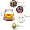 thumbnail image 2 of Posavasos con aislamiento para taza de café USB, posavasos con aislamiento, calentador eléctrico de alta potencia de 5w, placa calefactora para bebidas, té y leche de grano de madera, 1 paqu, 2 of 5