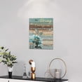thumbnail image 3 of Christian Wall Art Bible Verse Floral Pictures Wall Decor Religious Scripture Teal Flower Canvas Painting Home Decoration Artwork for Bathroom Bedroom Living Room Office Framed 12"x16", 3 of 6