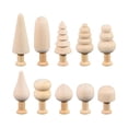thumbnail image 1 of 10 piezas de de madera sin terminar, Mini es de madera, en miniatura liso en blanco para manualidades DIY, juguetes de dibujo,, 1 of 9
