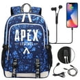 thumbnail image 1 of Students APEX Legends Bookbag USB Charging Port Daypack Lightweight Travel Bag Graphic Knapsack, 1 of 7