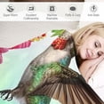 thumbnail image 3 of Chilfamy  Spring Hummingbird Floral Blanket Gifts for Women Kids Girls Mom Wife Birthday Mother's Day Presents Red Flowers Bird Decor for Home Bed Bedroom Soft Cozy Throw Blanket 60x80in, 3 of 6