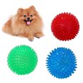 thumbnail image 3 of Flmtop Fun Pet Cat Dog Bite Hedgehog Ball Non-toxic Molar Sound Squeaky Chewing Toy Green, 3 of 9
