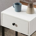 thumbnail image 6 of VECELO Nightstand with Drawer, Modern Simply Side End Table for Bedroom Living room Office and Small Space, Metal Frame Support, White, 6 of 7
