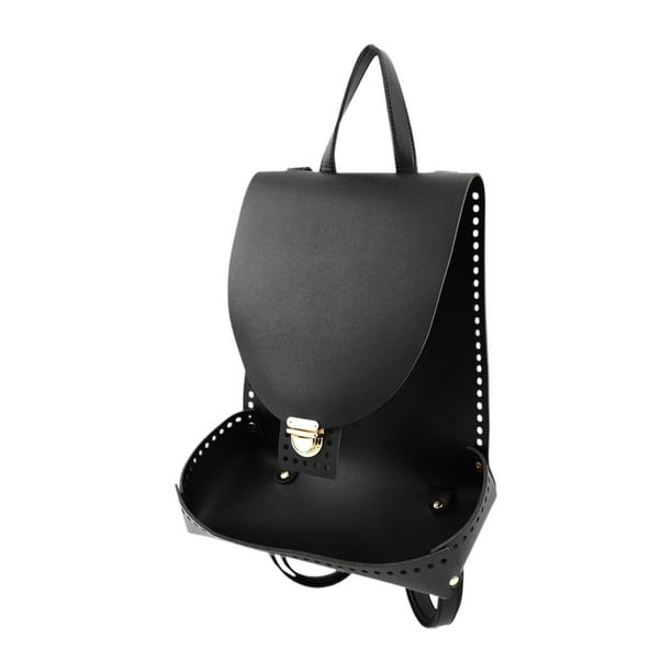 Crea tu propio juego de mochila con base de cuero PU y herrajes de bloqueo para negro