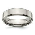 thumbnail image 1 of Titanium Beveled Edge 6mm Brushed and Polished Wedding Band - Size 12.5, 1 of 5