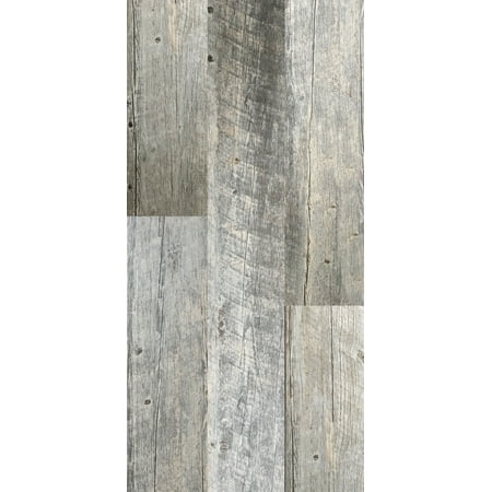 Mohawk Porcelain Tile - Luxcella Pronto Rustic Barnwood Porcelain Floor Tile (4 planks/case, 10.2 sq. ft./case) 47.17 in. x 7.8 in. x 10.2 mm