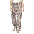 thumbnail image 2 of Picia Roses Mixed Zebra Womens Soft Woven Cotton Elastic Waistband Sleep Pajama Pant Lounge Sleep Pant With Pockets And Drawstring-Small, 2 of 9