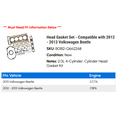 thumbnail image 2 of Head Gasket Set - Compatible with 2012 - 2013 Volkswagen Beetle, 2 of 2