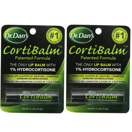 Dr. Dans CortiBalm lip balm, for chapped lips - 0.14 oz- 2 (Best Oil For Chapped Lips)