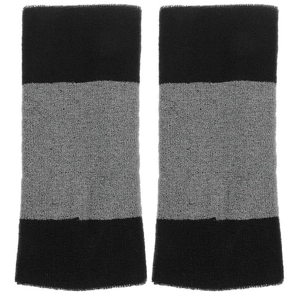 Knee Support Elastic Weave Sleeves Kneecap Thicken Warm Kneepad for Sports Cycling (Black and Grey)