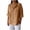 Brown, variant on Womens 3/4 Sleeve Linen Shirt Casual Loose Button Down Shirt Vacation Beach Blouses Roll-Up Sleeve Summer Tops