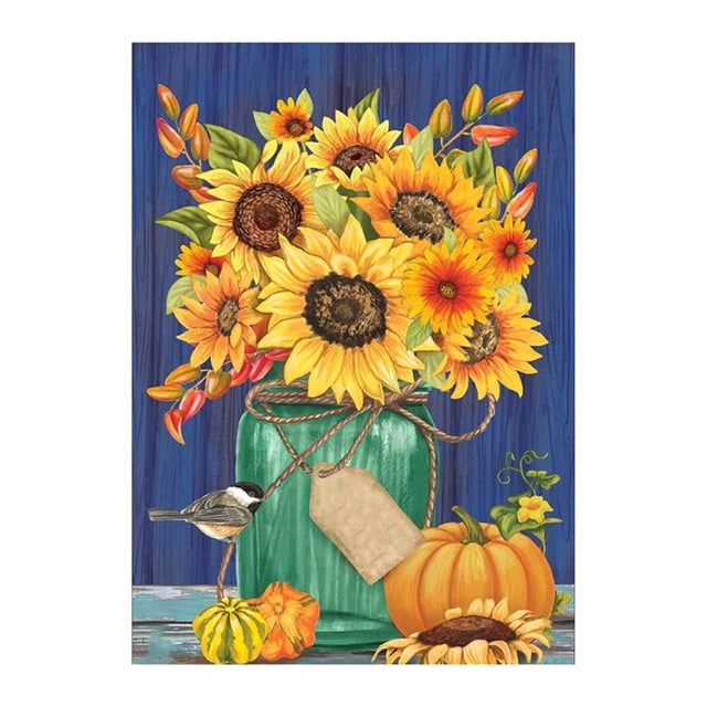 12*16 pulgadas girasol DIY 5D diamante pintura Kit taladro completo diamante pintura flor patrón acrílico