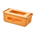 thumbnail image 3 of Cajón debajo del escritorio, bandeja de almacenamiento de mesa, bandeja de gestión de cables, multifuncional, autoadhesivo, acoplable para escritorio naranja Macarena Bandeja de almacenamiento de archivos, 3 of 8