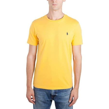 Polo Ralph Lauren Mens Crew Neck T-Shirt Yellow/Navy Pony, XX-Large