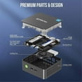thumbnail image 5 of G3 Plus Mini PC N150 8GB+512GB DDR4 WiFi6+BT5.2 Support Mini PC Office Gamer Computer EU Plug, 5 of 5