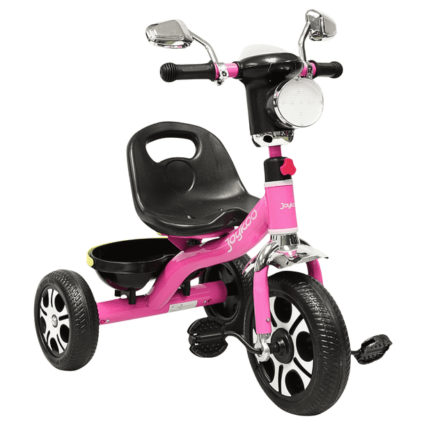 Triciclo para Niños Faro con Luz y Sonido Espejos Ruedas de Eva Apto a partir de 2 Años - Rosa