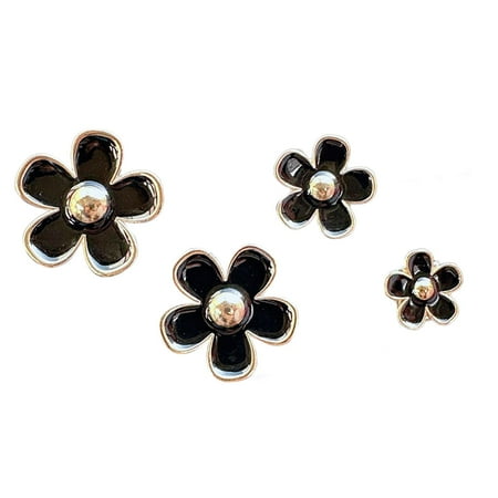 4 Pieces Car Vent Clip, Air Conditioner Vent Diffuser, Car ation Alloy Perfume Clip for Girls Women Black