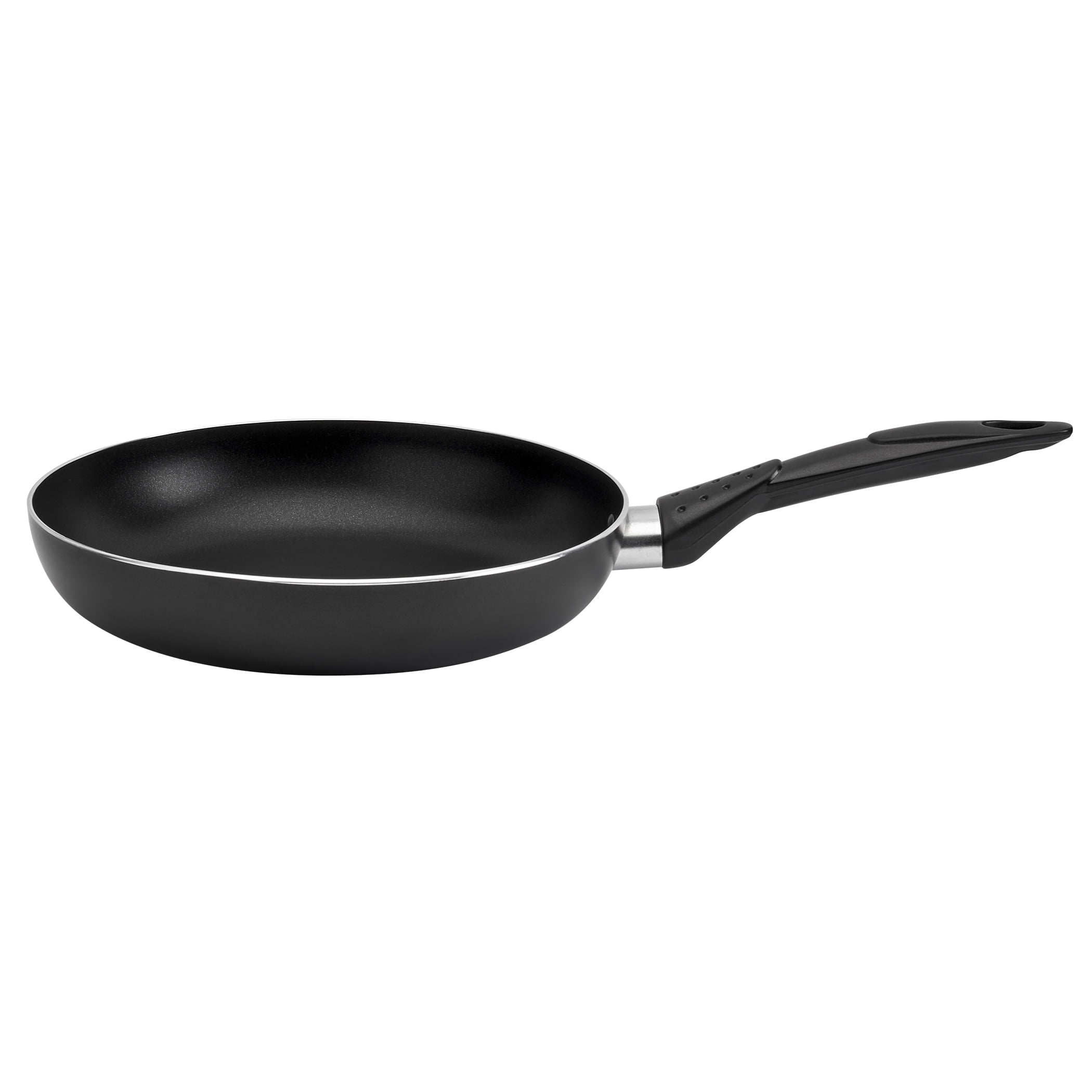 Basic Essentials 7 Piece Nonstick Aluminum Cookware Pots Pans Set, Black