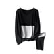 thumbnail image 2 of Conjuntos de ropa interior térmica para hombre, conjunto de ropa interior térmica con parche de seda, terciopelo Deyuan grueso, cuello en V, manga larga, pantalones largos con cintura elástica, blusas, 2 of 5