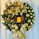 thumbnail image 5 of Christmas Wreath With Lamp For Front Door Bow Ball Flower Garland Christmas Ornaments Window Door Hanging Christmas Decorations, 5 of 5